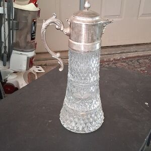 Elegant Silver and Crystal Pitcher